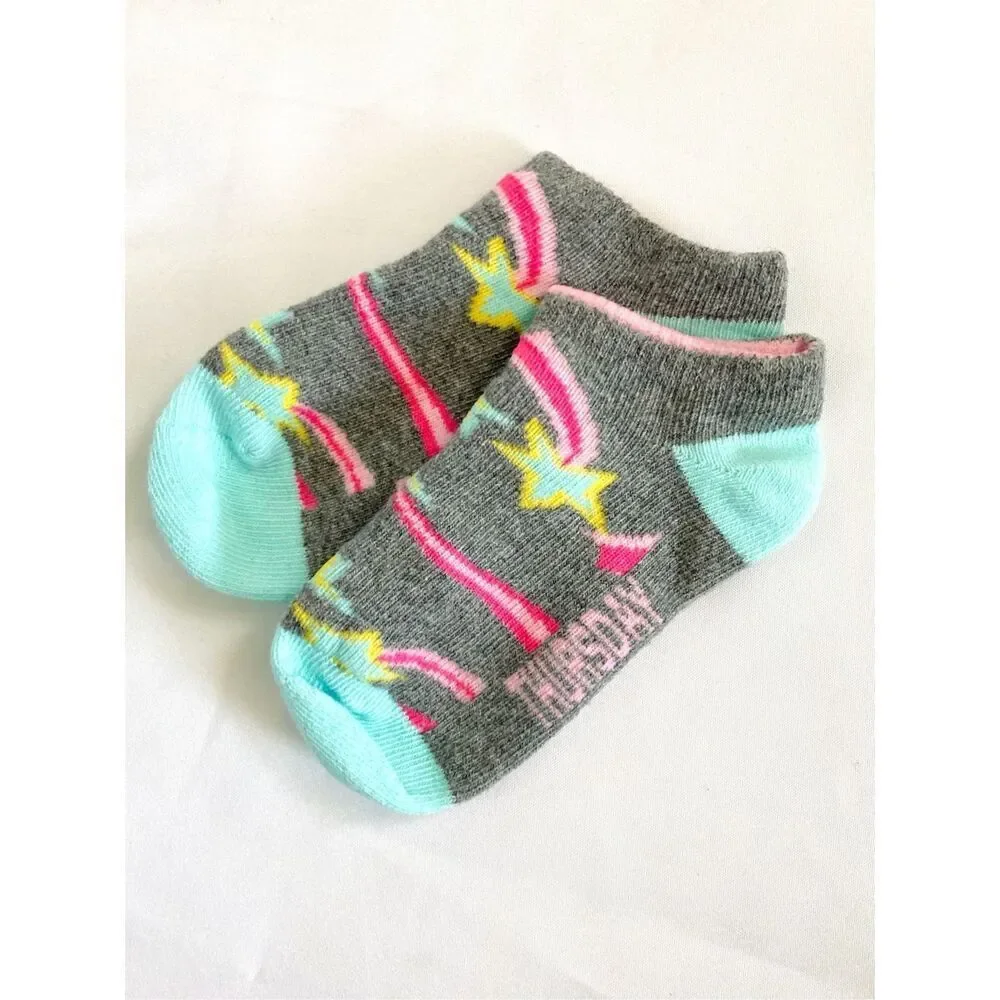 3/$30 NEW Toddler 7-8.5 Day of the Week Multi Color Patterned Socks